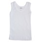 Rib Knit White Sleeveless Tank Top Shirt - 034B