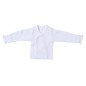 Preemie Rib Knit White Long Sleeve Side-Snap Shirt - 071P