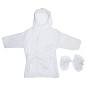 White Terry Hooded Bath Robe - 960W
