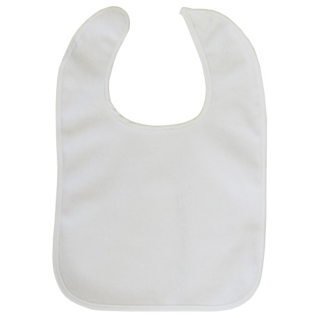 White 2-Ply Terry Rubber Backed Bib - 1027W