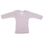 Rib Knit Pink Long Sleeve Lap T-Shirt - 052B